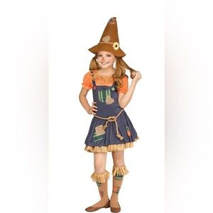 Sweet Scarecrow Girl's Halloween Fancy-Dress Costume for Child, XL (14-16)